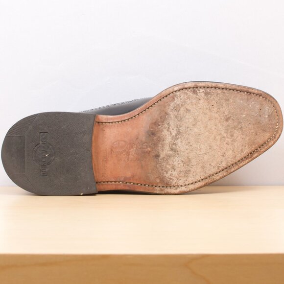 VTG Dack's Round-toe Dufferin Men's Brogue Shoe 7.5G Black 🇬🇧 Calfskin EUC - Picture 7 of 8